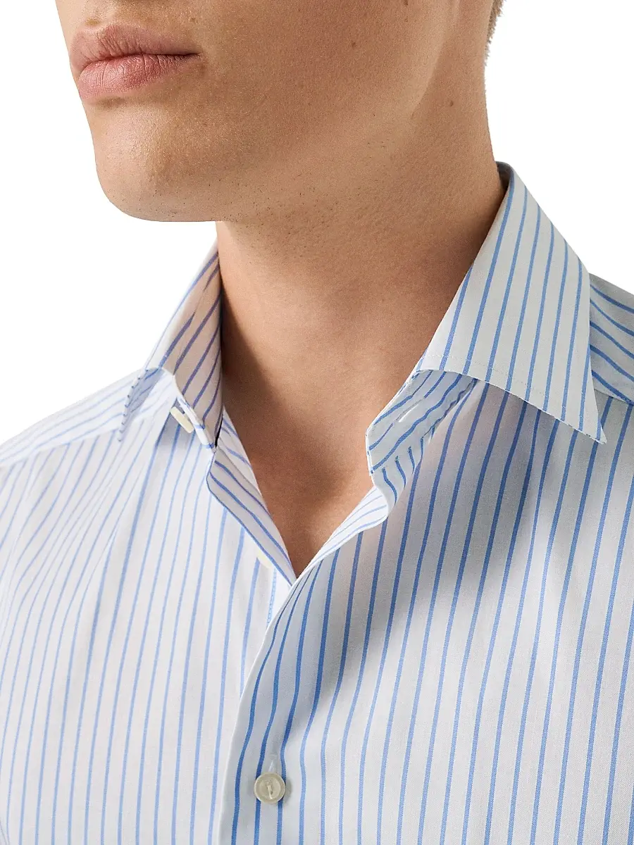 Eton Men's Striped Cotton Contemporary-Fit Shirt | Thumbnail 5 Eton Men's Striped Cotton Contemporary-Fit Shirt | Thumbnail 5