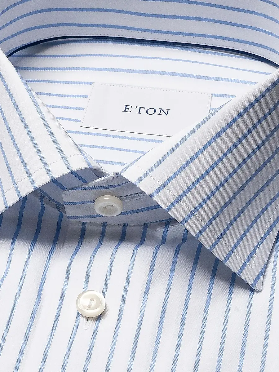 Eton Men's Striped Cotton Contemporary-Fit Shirt | Thumbnail 7 Eton Men's Striped Cotton Contemporary-Fit Shirt | Thumbnail 7