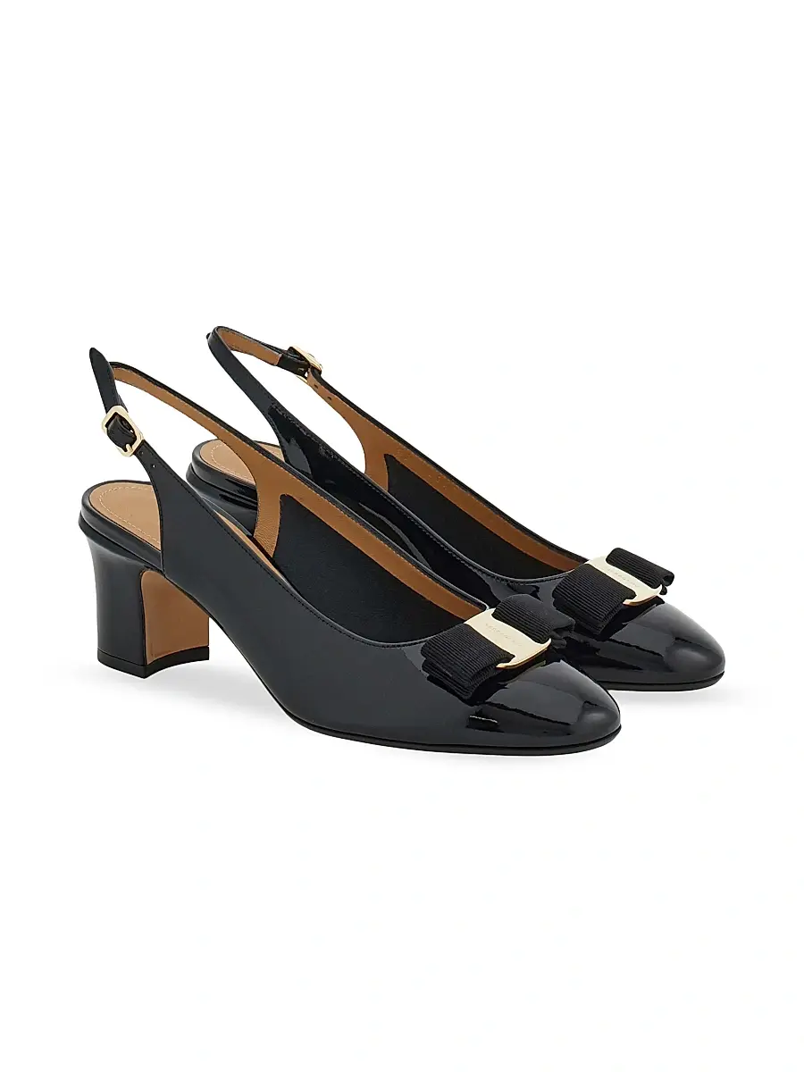 Ferragamo Women's Vetty 55MM Leather Slingback Pumps | Thumbnail 2 Ferragamo Women's Vetty 55MM Leather Slingback Pumps | Thumbnail 2