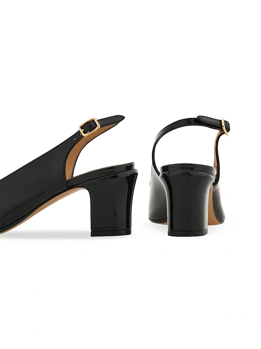 Ferragamo Women's Vetty 55MM Leather Slingback Pumps | Thumbnail 6 Ferragamo Women's Vetty 55MM Leather Slingback Pumps | Thumbnail 6