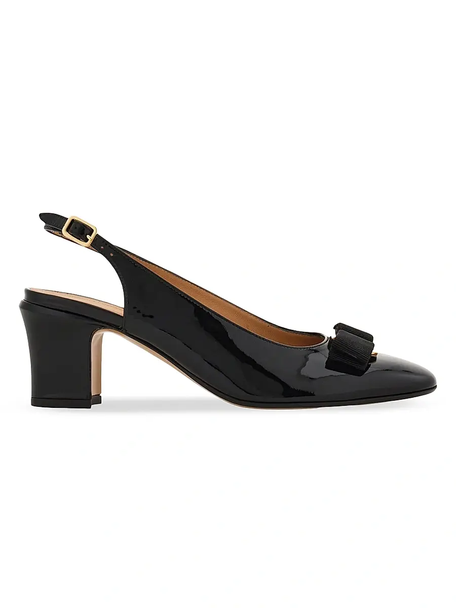 Ferragamo Women's Vetty 55MM Leather Slingback Pumps