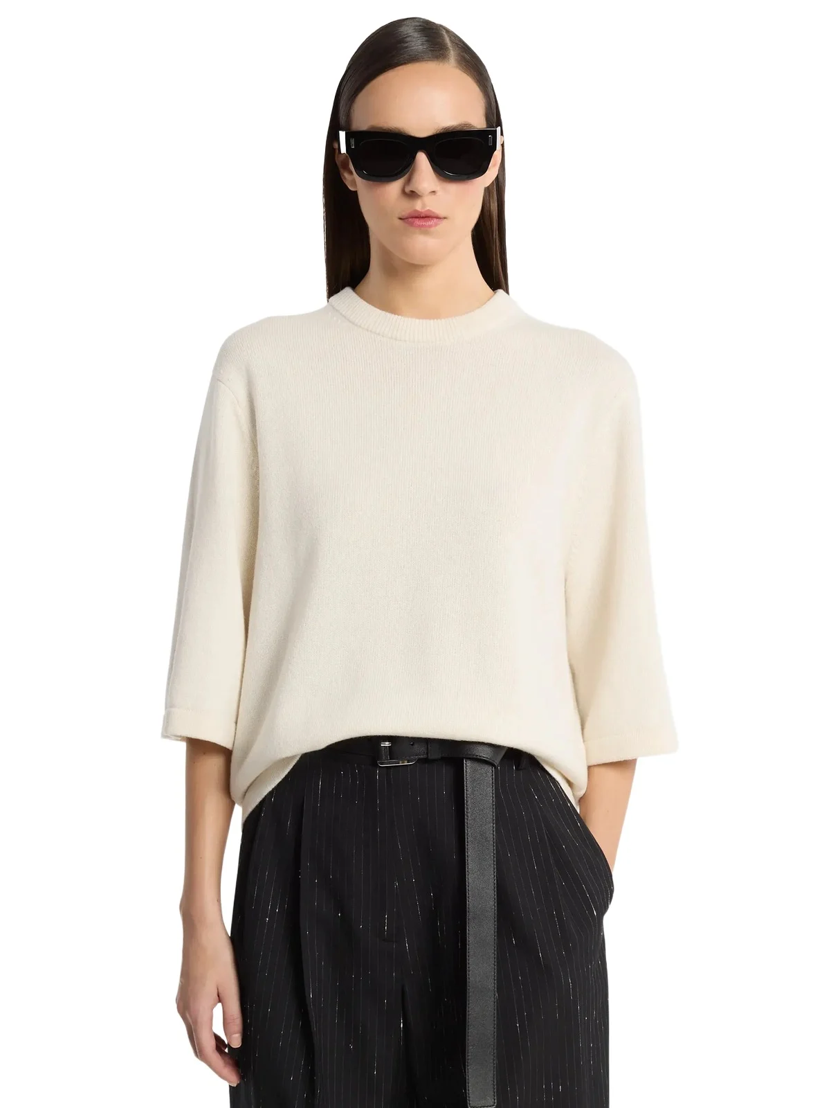 Michael Kors Collection Cashmere T-Shirt in Grey