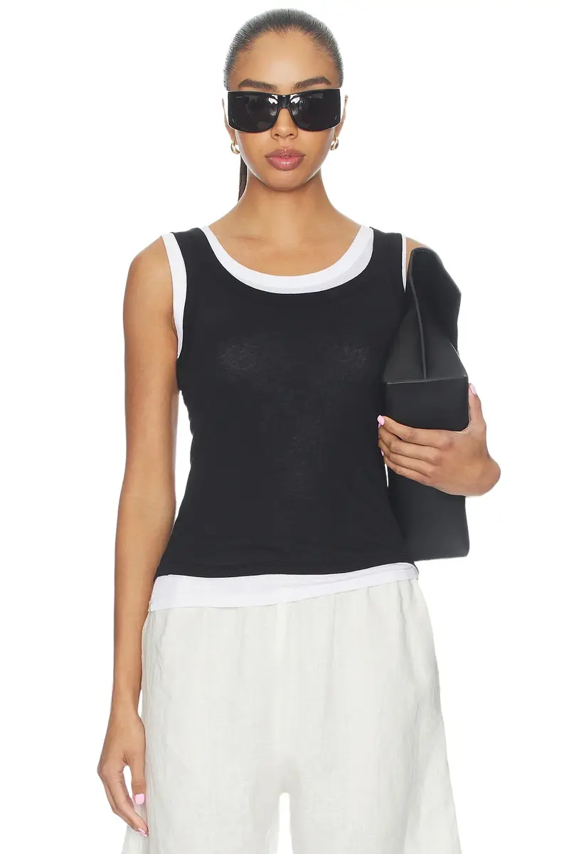 Tissue Jersey Layered Tanks