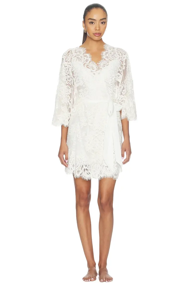 homebodii Peyton Short Lace Robe