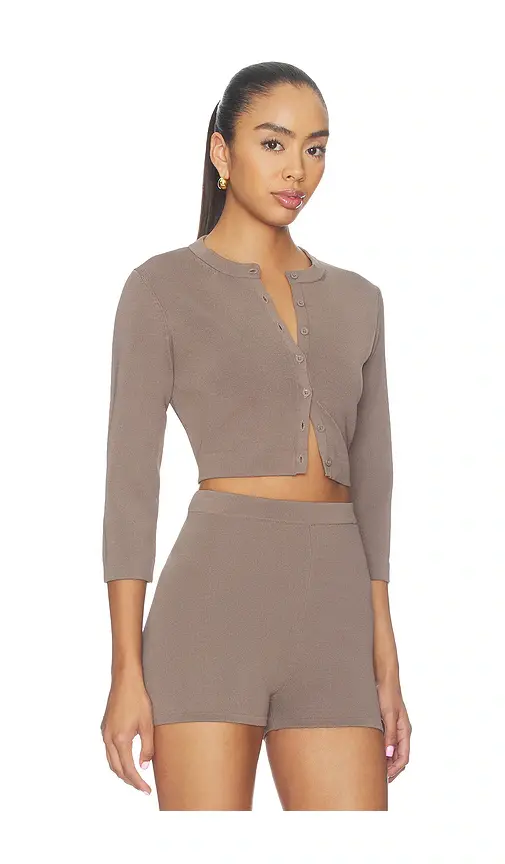 Skims Refined Knit Crop Cardigan | Thumbnail 2