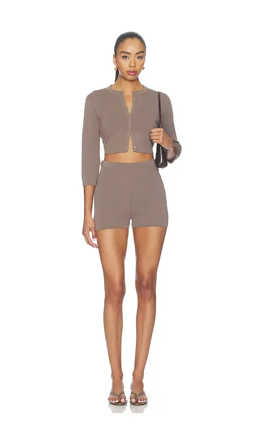 Skims Refined Knit Crop Cardigan | Thumbnail 4