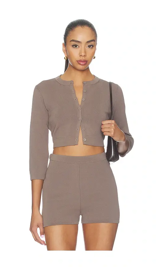 Skims Refined Knit Crop Cardigan | Image 1 Skims Refined Knit Crop Cardigan | Image 1