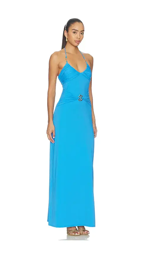 Runaway The Label Nina Ruched Halter Maxi Dress | Thumbnail 2 Runaway The Label Nina Ruched Halter Maxi Dress | Thumbnail 2