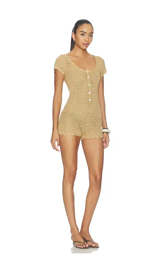 MORE TO COME Michelle Crochet Romper | Thumbnail 2 MORE TO COME Michelle Crochet Romper | Thumbnail 2