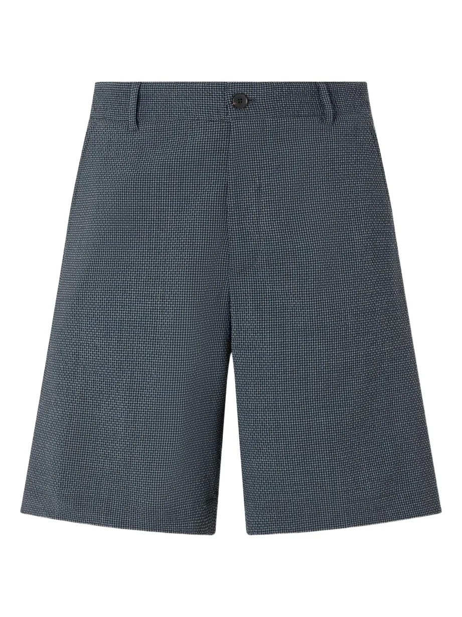 Paul Smith Checked Wool-Blend Seersucker Shorts - Men