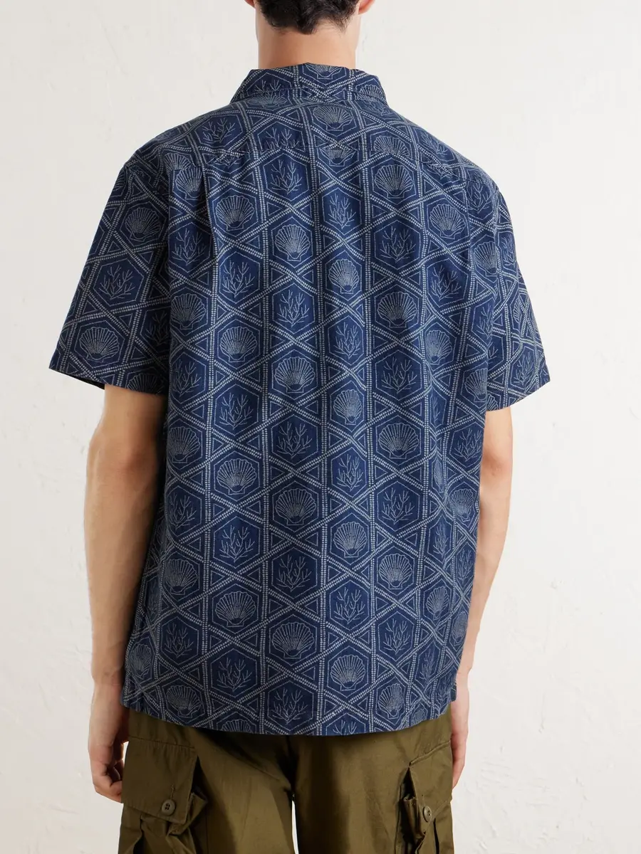 RRL Printed Linen and Cotton-Blend Shirt - Men | Thumbnail 4 RRL Printed Linen and Cotton-Blend Shirt - Men | Thumbnail 4