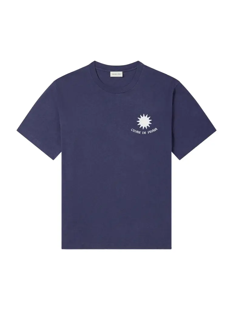 Frescobol Carioca Dinis Clube de Praia Printed Cotton and Linen-Blend Jersey T-Shirt - Men