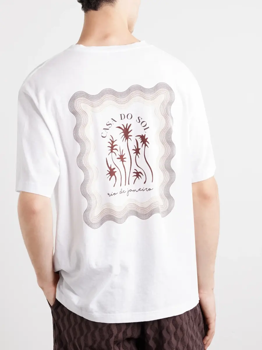 Frescobol Carioca Dinis Printed Cotton-Jersey T-Shirt - Men | Thumbnail 4 Frescobol Carioca Dinis Printed Cotton-Jersey T-Shirt - Men | Thumbnail 4