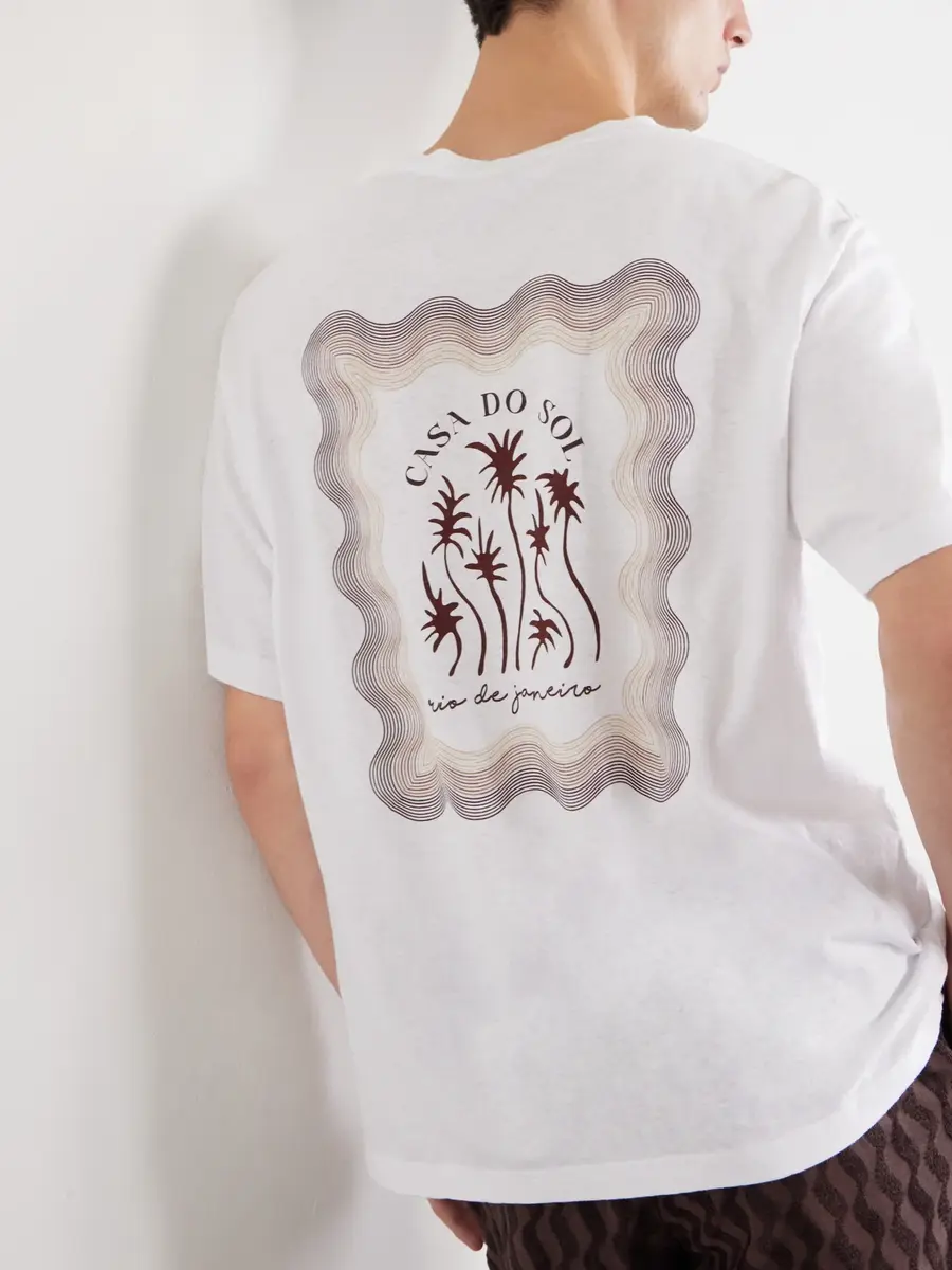 Frescobol Carioca Dinis Printed Cotton-Jersey T-Shirt - Men | Thumbnail 5 Frescobol Carioca Dinis Printed Cotton-Jersey T-Shirt - Men | Thumbnail 5