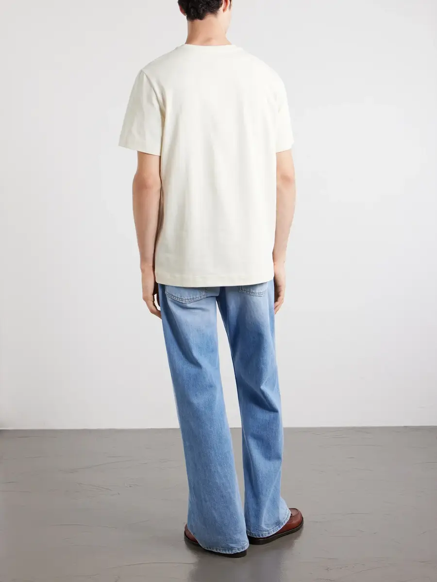 A.P.C. Oliver Logo-Embroidered Cotton-Jersey T-Shirt - Men | Thumbnail 4 A.P.C. Oliver Logo-Embroidered Cotton-Jersey T-Shirt - Men | Thumbnail 4