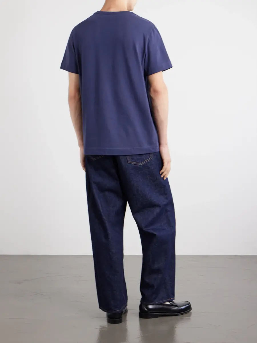 A.P.C. Oliver Logo-Embroidered Cotton-Jersey T-Shirt - Men | Thumbnail 4