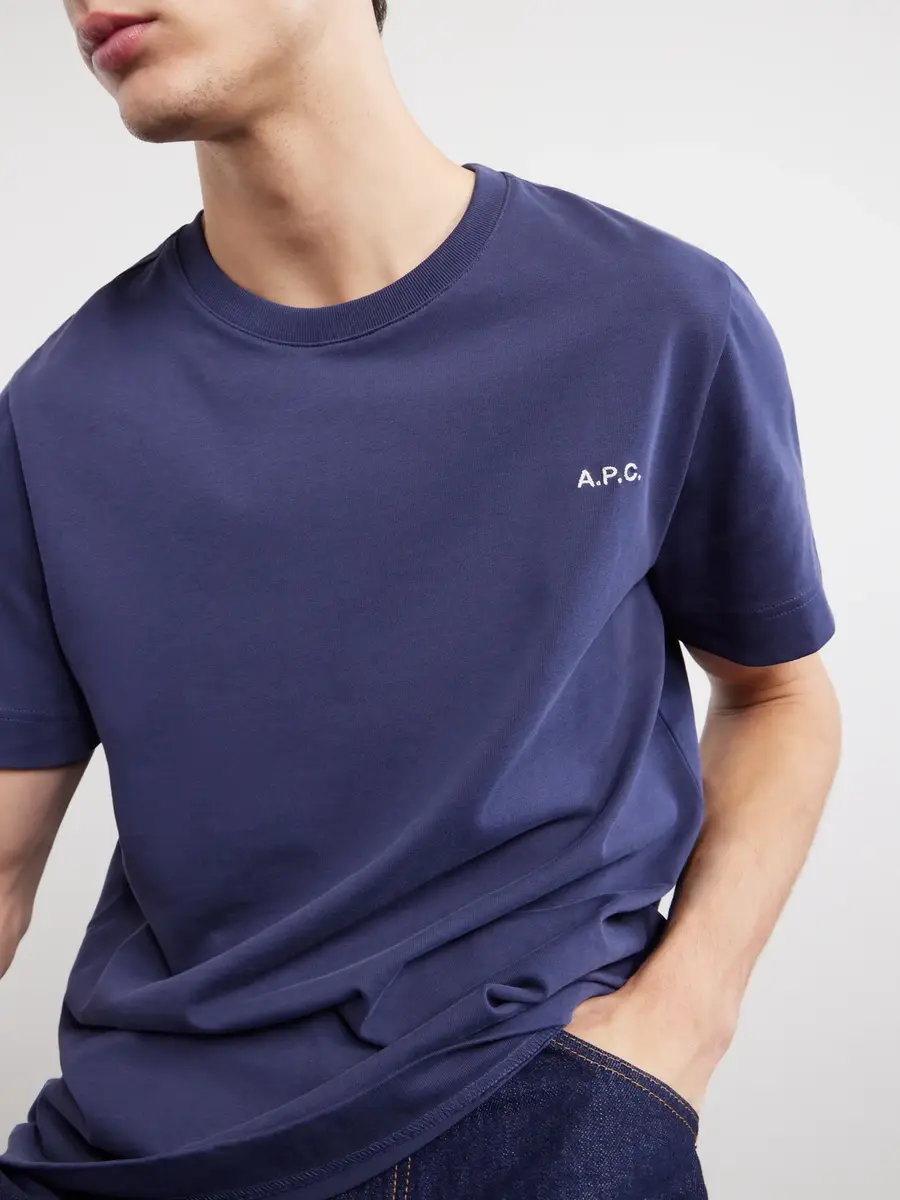A.P.C. Oliver Logo-Embroidered Cotton-Jersey T-Shirt - Men | Thumbnail 5