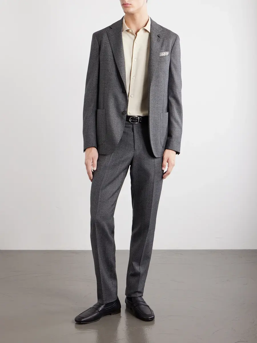 Lardini Straight-Leg Wool Suit Trousers - Men | Thumbnail 2 Lardini Straight-Leg Wool Suit Trousers - Men | Thumbnail 2