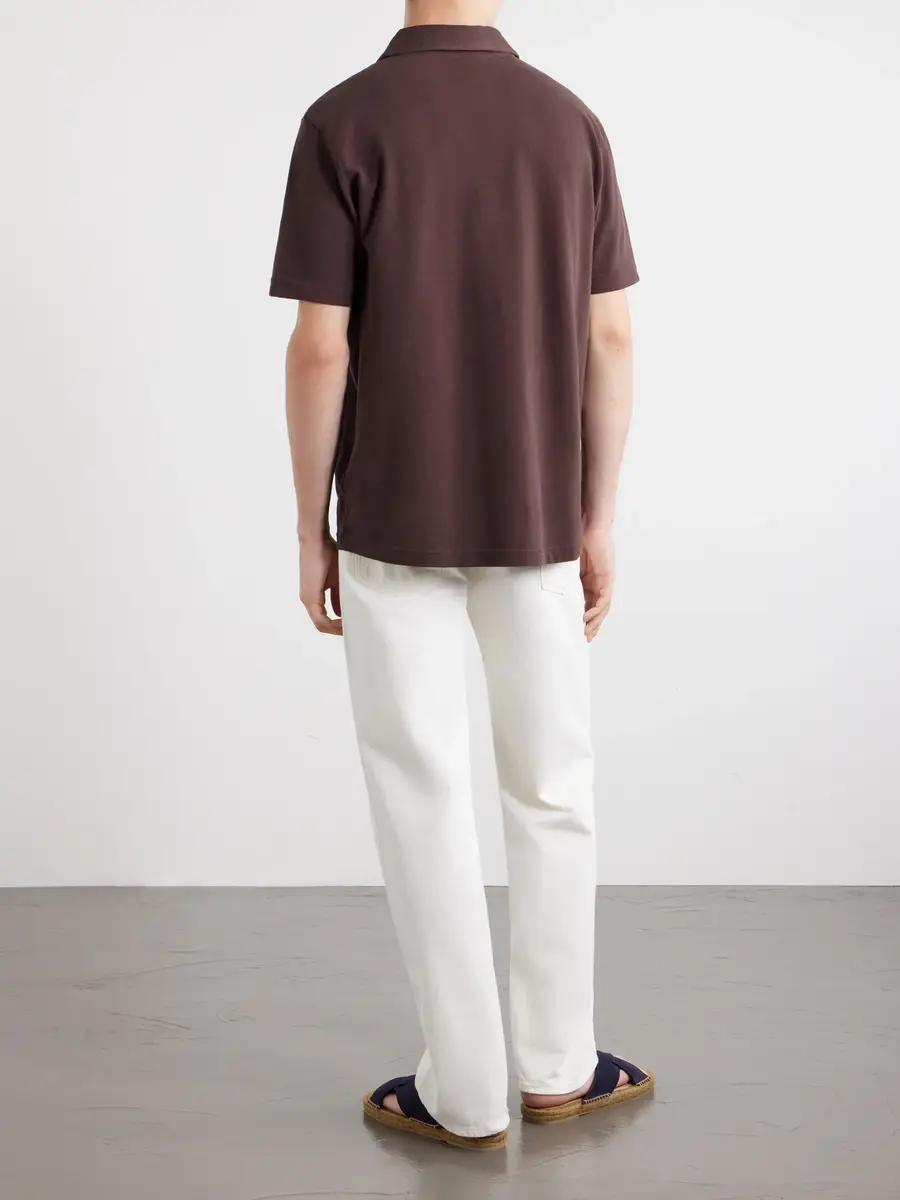 Frescobol Carioca Luca Organic Cotton Piqué Polo Shirt - Men | Thumbnail 4 Frescobol Carioca Luca Organic Cotton Piqué Polo Shirt - Men | Thumbnail 4