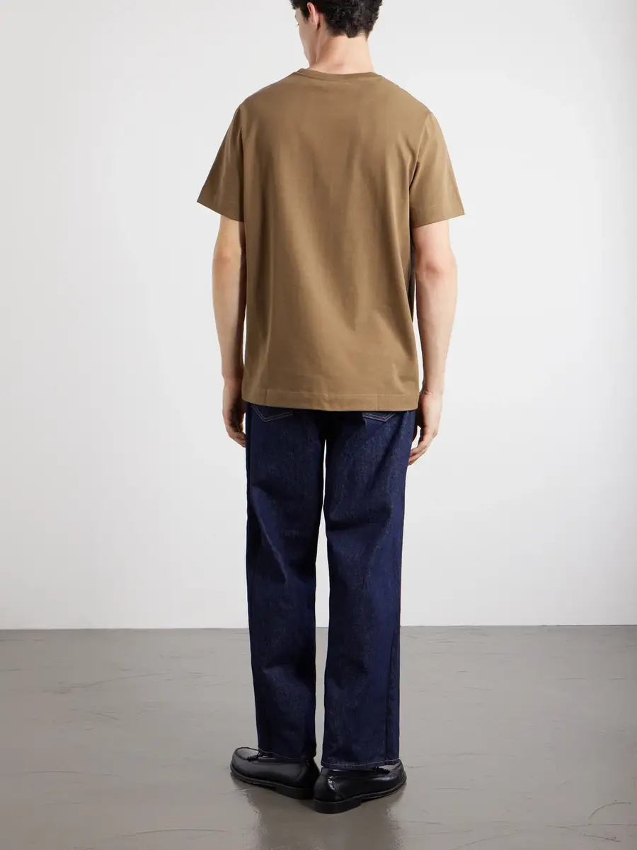 A.P.C. Oliver Logo-Embroidered Cotton-Jersey T-Shirt - Men | Thumbnail 4 A.P.C. Oliver Logo-Embroidered Cotton-Jersey T-Shirt - Men | Thumbnail 4