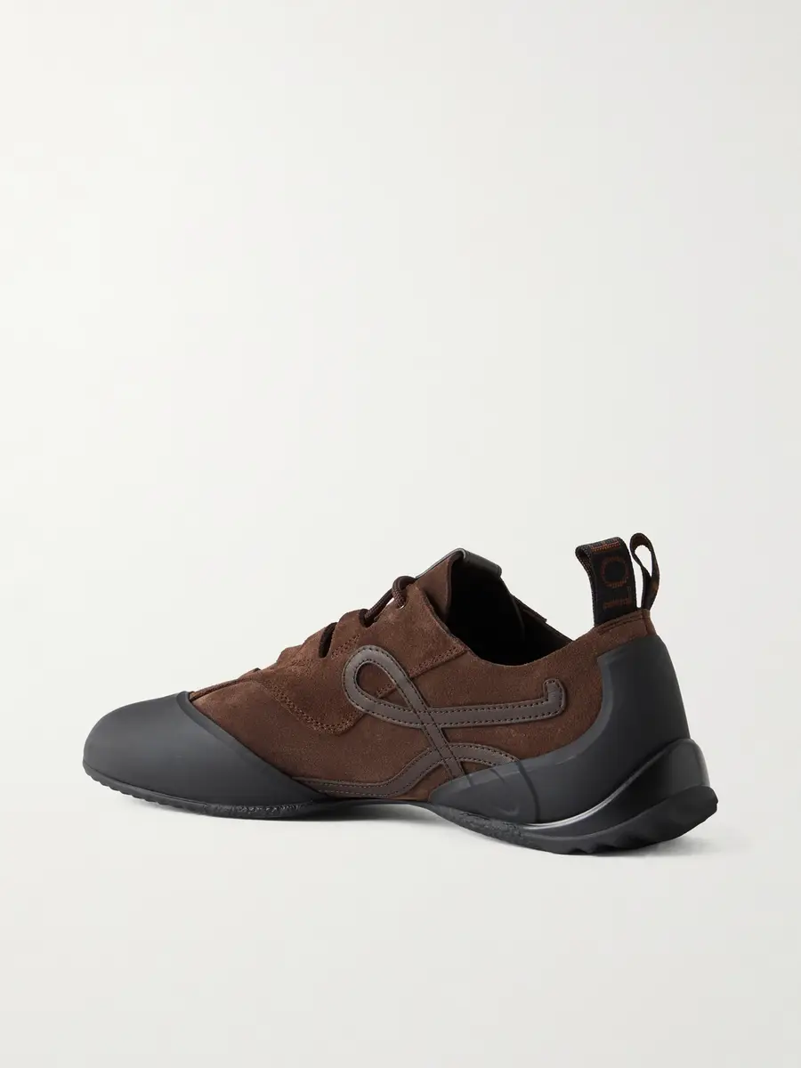 Loewe Grip Logo-Appliquéd Trimmed-Suede Sneakers - Men | Thumbnail 4 Loewe Grip Logo-Appliquéd Trimmed-Suede Sneakers - Men | Thumbnail 4