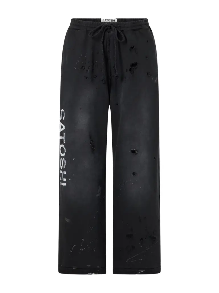 Satoshi Nakamoto Luke Straight-Leg Logo-Printed Cotton-Fleece Sweatpants - Men | Image 1 Satoshi Nakamoto Luke Straight-Leg Logo-Printed Cotton-Fleece Sweatpants - Men | Image 1