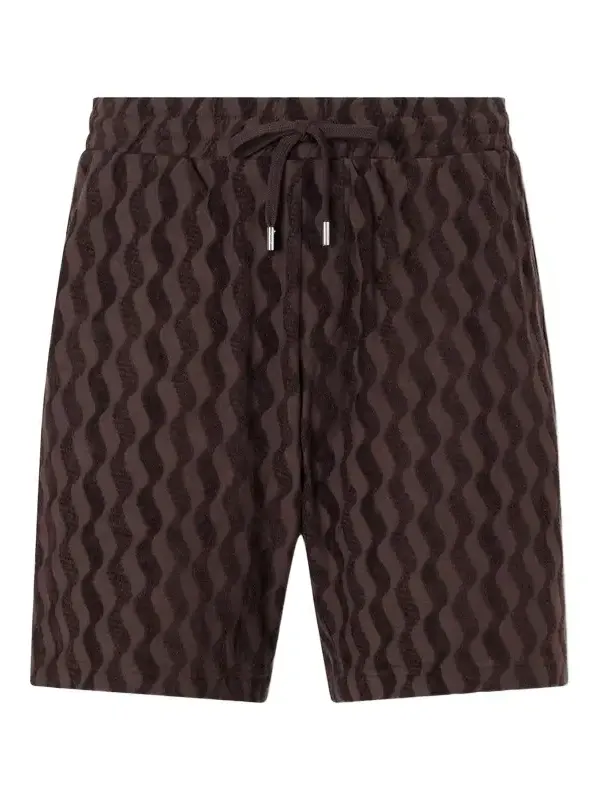 Augusto Cotton and Linen-Blend Jacquard Terry Shorts - Men Augusto Cotton and Linen-Blend Jacquard Terry Shorts - Men