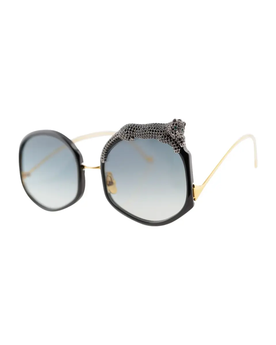 Anna-Karin Karlsson Rose Et Le Reve Leopard Round Acetate Sunglasses | Thumbnail 3 Anna-Karin Karlsson Rose Et Le Reve Leopard Round Acetate Sunglasses | Thumbnail 3