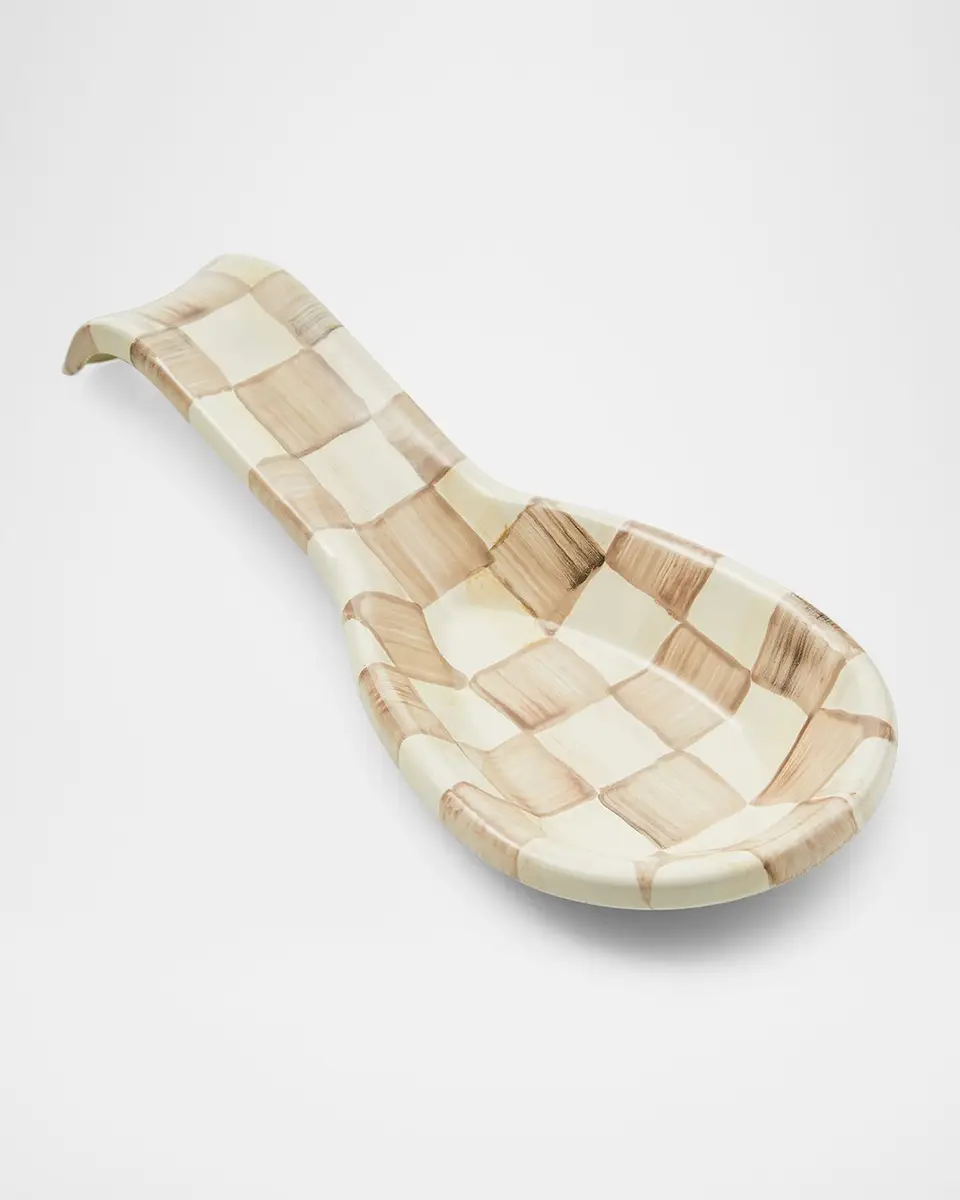 MacKenzie-Childs Mocha Check Spoon Rest | Thumbnail 2 MacKenzie-Childs Mocha Check Spoon Rest | Thumbnail 2