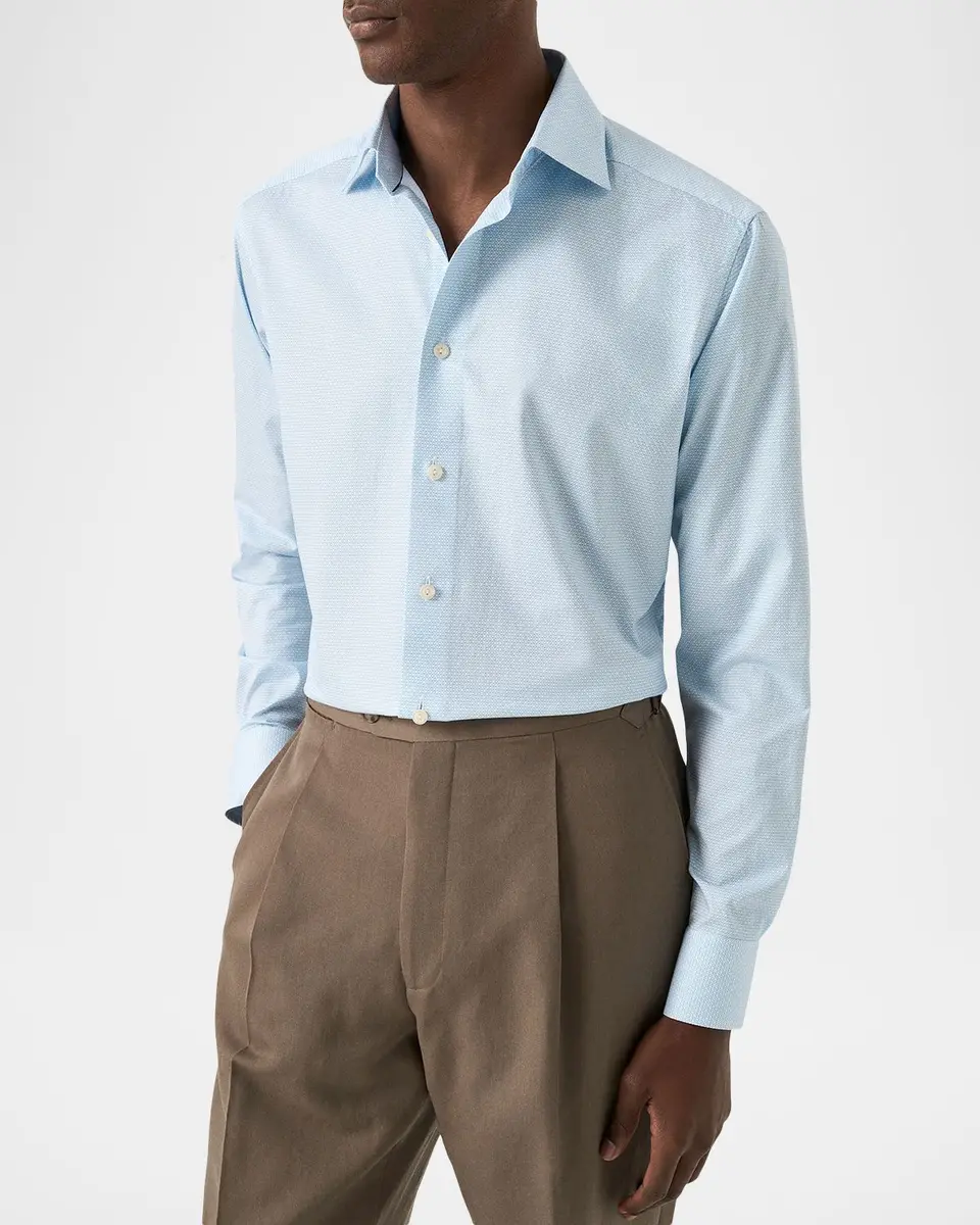 Eton Men's Signature Twill Contemporary-Fit Dress Shirt | Thumbnail 4 Eton Men's Signature Twill Contemporary-Fit Dress Shirt | Thumbnail 4