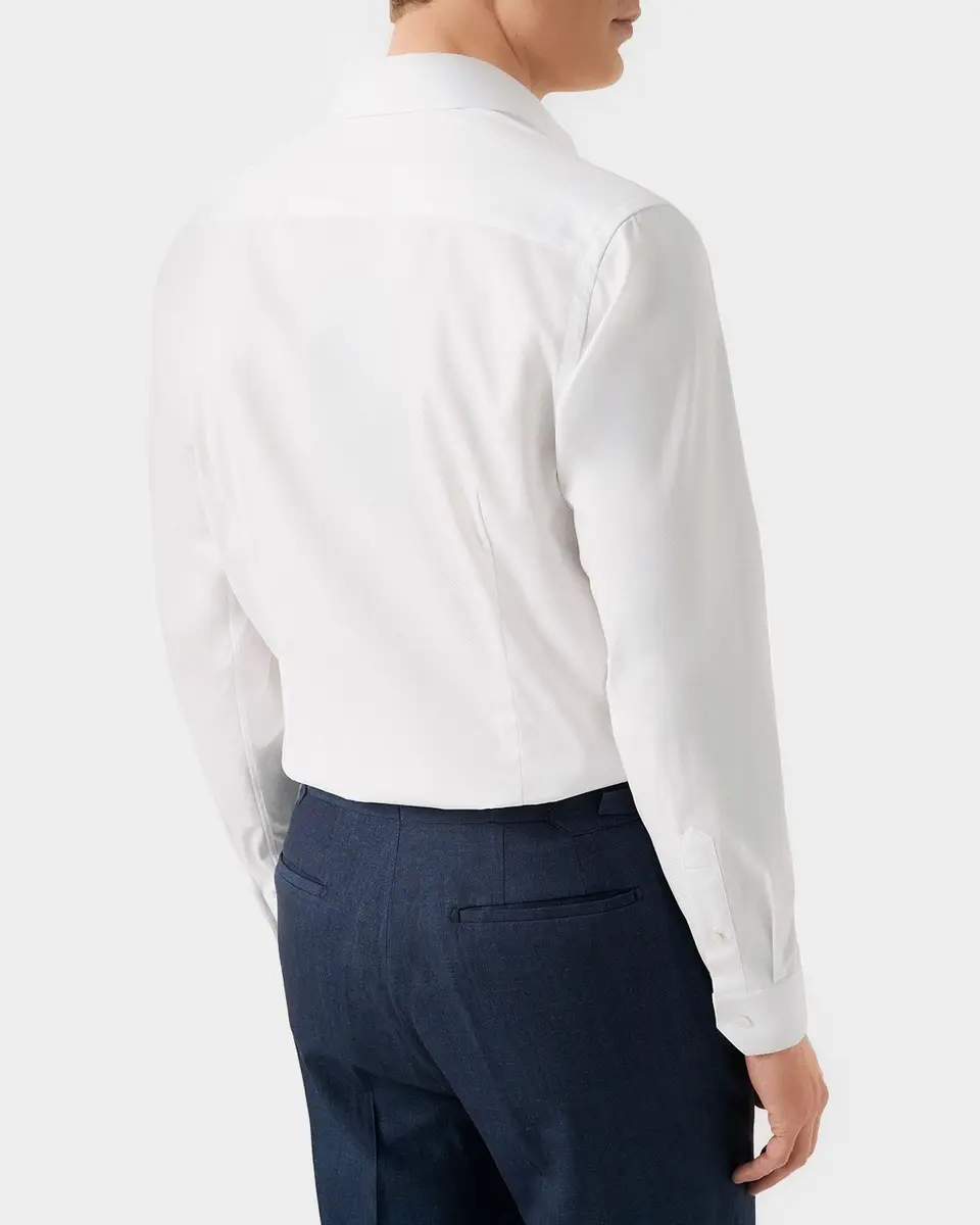Eton Men's Elevated Semi Solid Cotton Dress Shirt | Thumbnail 3 Eton Men's Elevated Semi Solid Cotton Dress Shirt | Thumbnail 3