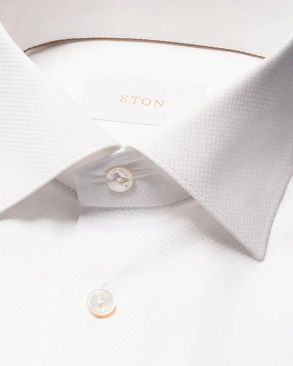 Eton Men's Elevated Semi Solid Cotton Dress Shirt | Thumbnail 6 Eton Men's Elevated Semi Solid Cotton Dress Shirt | Thumbnail 6