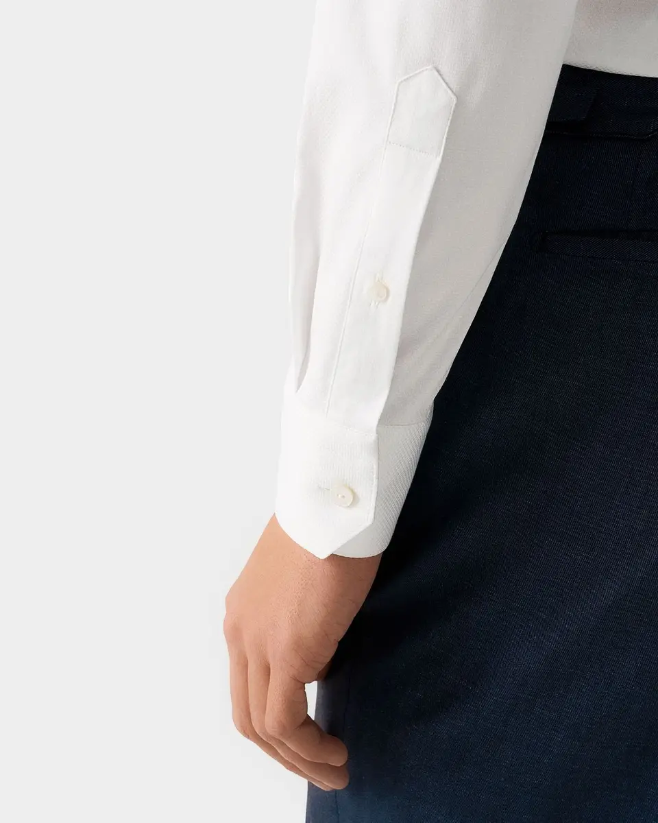 Eton Men's Elevated Semi Solid Cotton Dress Shirt | Thumbnail 8 Eton Men's Elevated Semi Solid Cotton Dress Shirt | Thumbnail 8