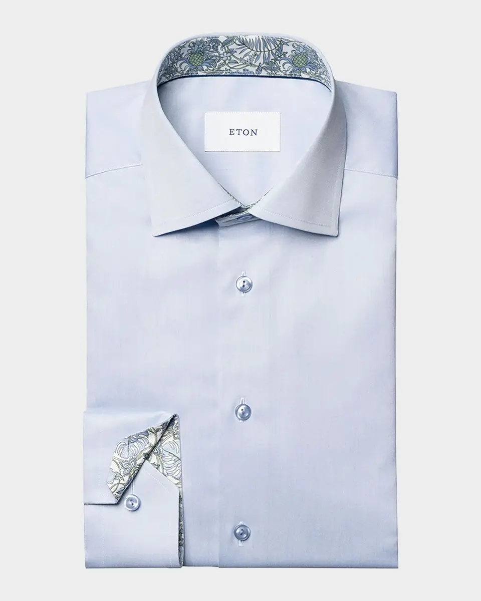 Eton Men's Signature Twill Contemporary-Fit Dress Shirt | Thumbnail 2 Eton Men's Signature Twill Contemporary-Fit Dress Shirt | Thumbnail 2