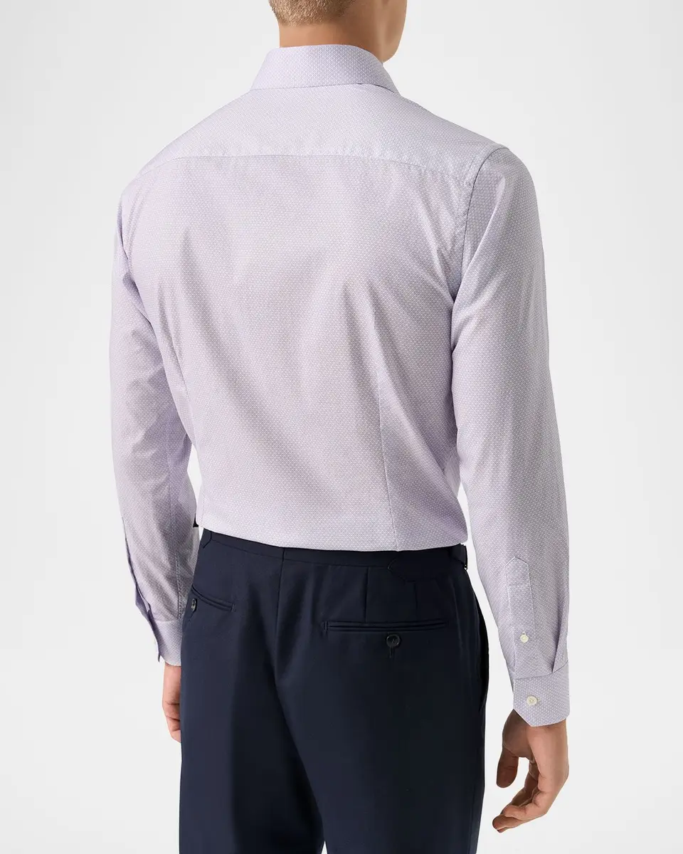 Eton Men's Micro-Floral Signature Twill Dress Shirt | Thumbnail 3 Eton Men's Micro-Floral Signature Twill Dress Shirt | Thumbnail 3