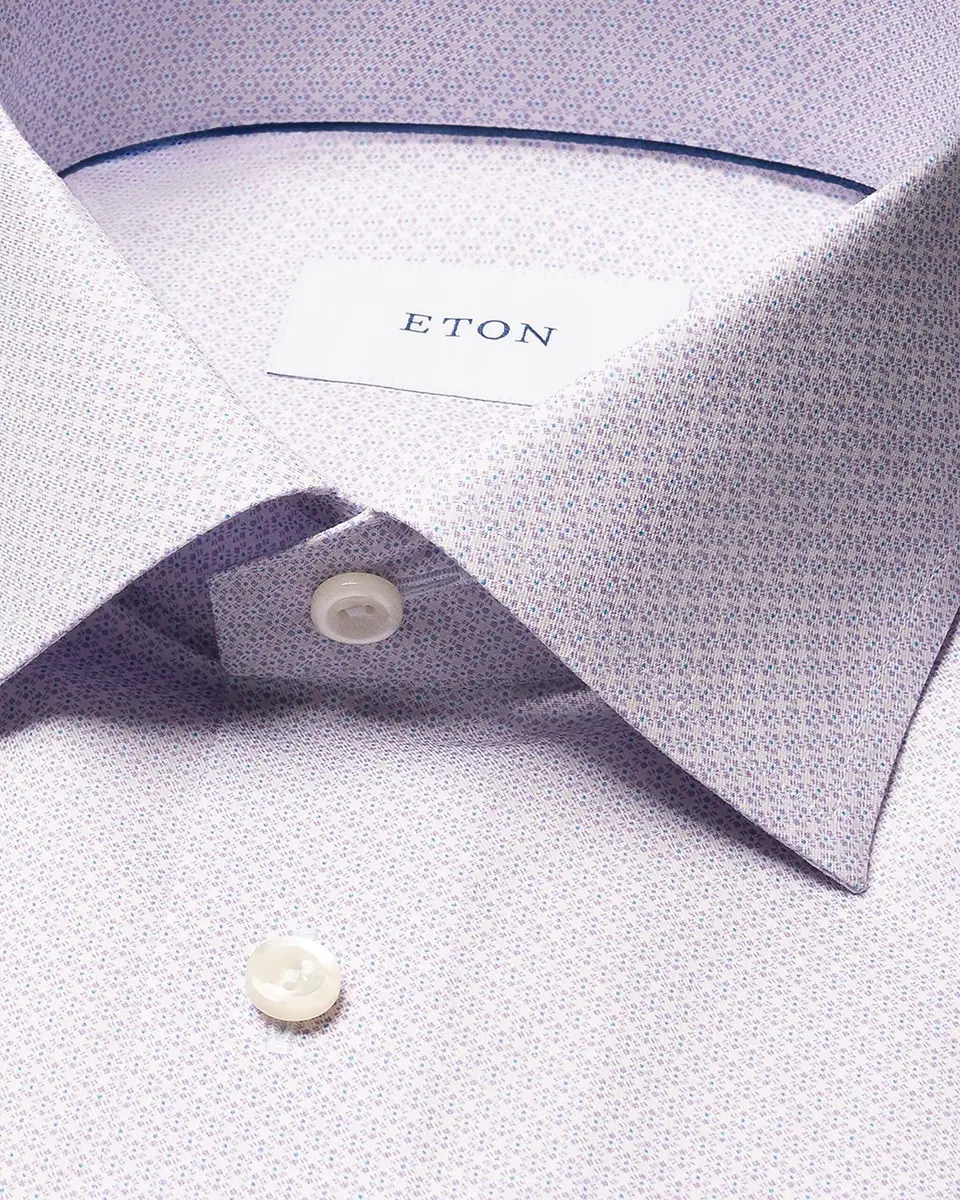Eton Men's Micro-Floral Signature Twill Dress Shirt | Thumbnail 6 Eton Men's Micro-Floral Signature Twill Dress Shirt | Thumbnail 6
