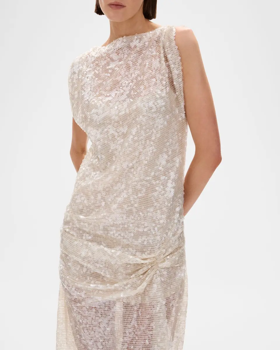 RACHEL GILBERT Marlow Sleeveless Sheer Sequined Gown | Thumbnail 3 RACHEL GILBERT Marlow Sleeveless Sheer Sequined Gown | Thumbnail 3