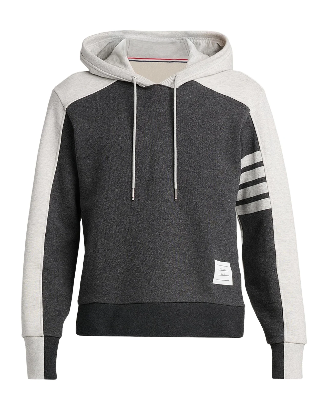 Thom Browne Men's Engineered 4-Bar Colorblocked Loopback Cotton Hoodie