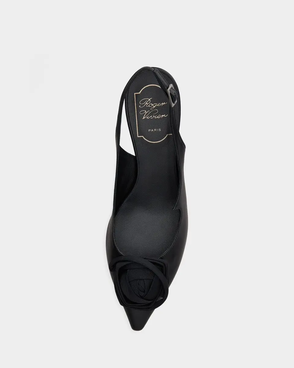 Roger Vivier I Love Rose Vivier 45mm Leather Slingback Pumps | Thumbnail 3 Roger Vivier I Love Rose Vivier 45mm Leather Slingback Pumps | Thumbnail 3