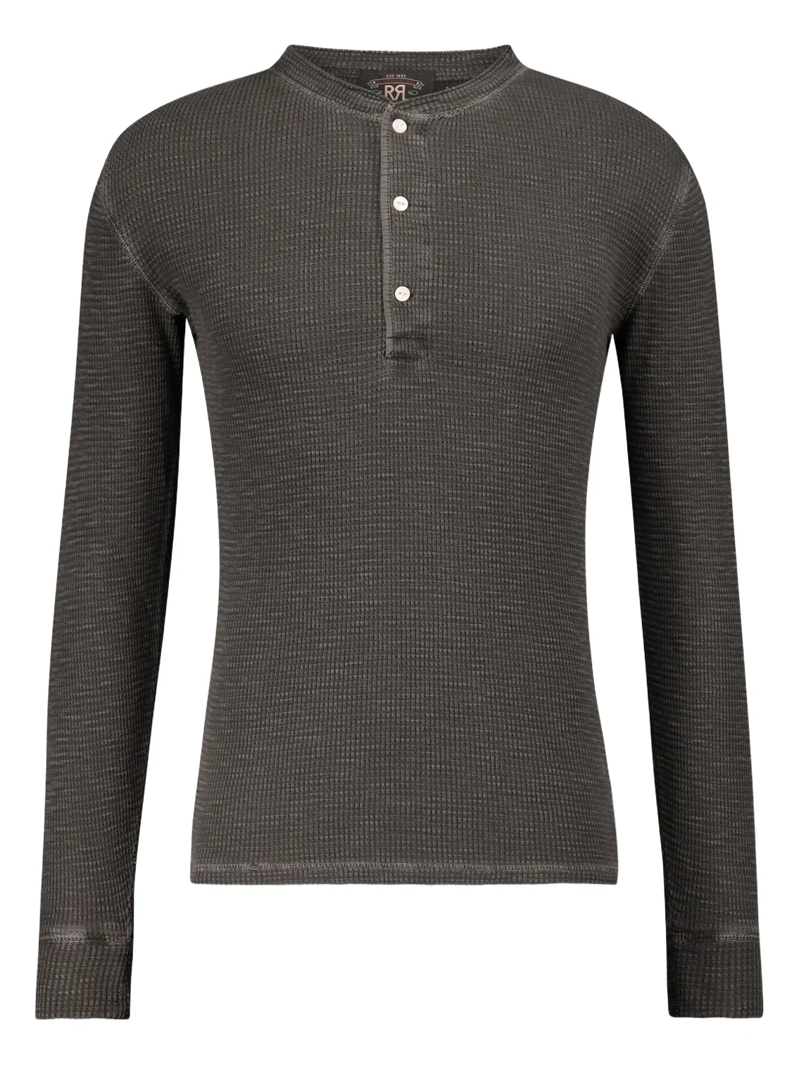 Waffle-knit cotton Henley shirt Waffle-knit cotton Henley shirt