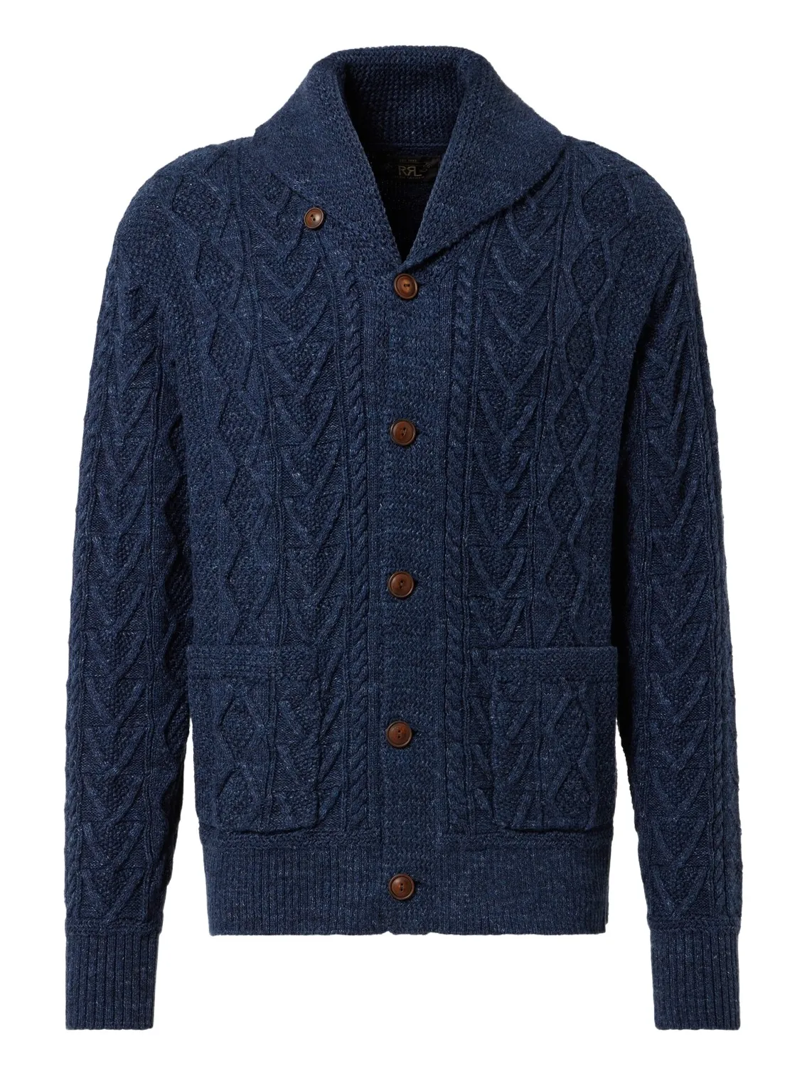 Cable-knit cotton cardigan