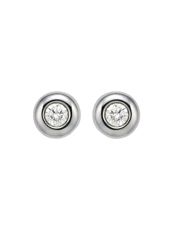 Sterling silver earrings with diamonds Sterling silver earrings with diamonds