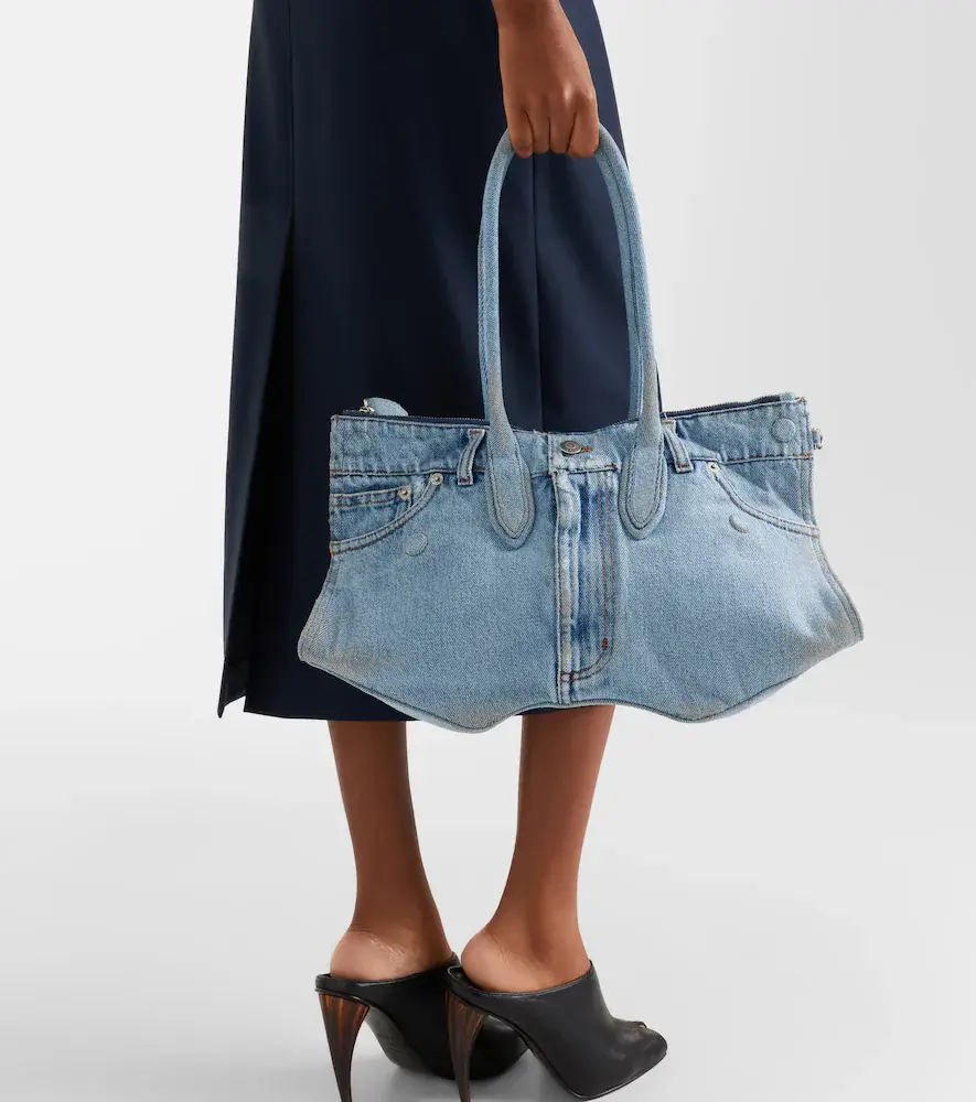 Alexander McQueen Manta Medium denim shoulder bag | Thumbnail 3 Alexander McQueen Manta Medium denim shoulder bag | Thumbnail 3