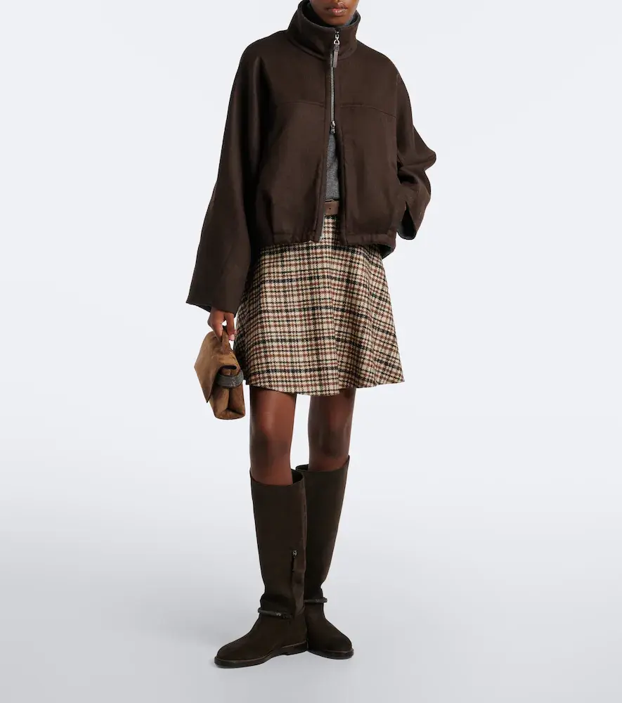 Brunello Cucinelli Monili suede knee-high boots | Thumbnail 2