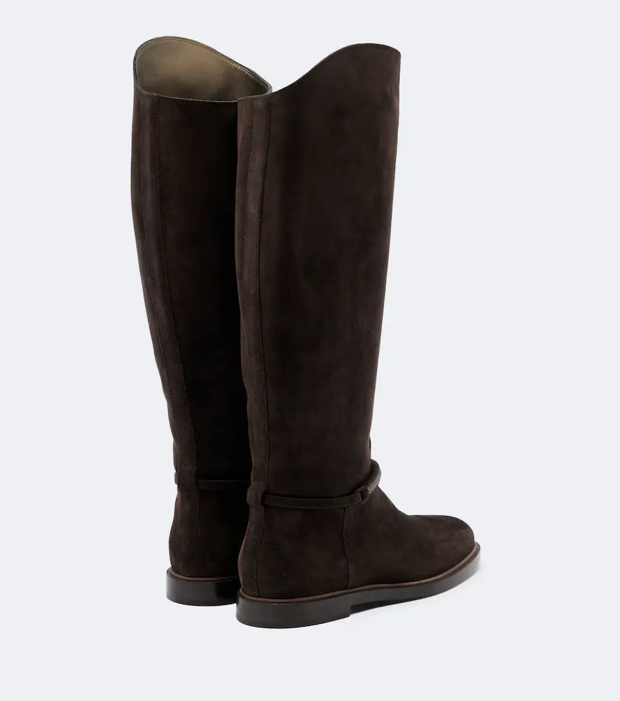 Brunello Cucinelli Monili suede knee-high boots | Thumbnail 6