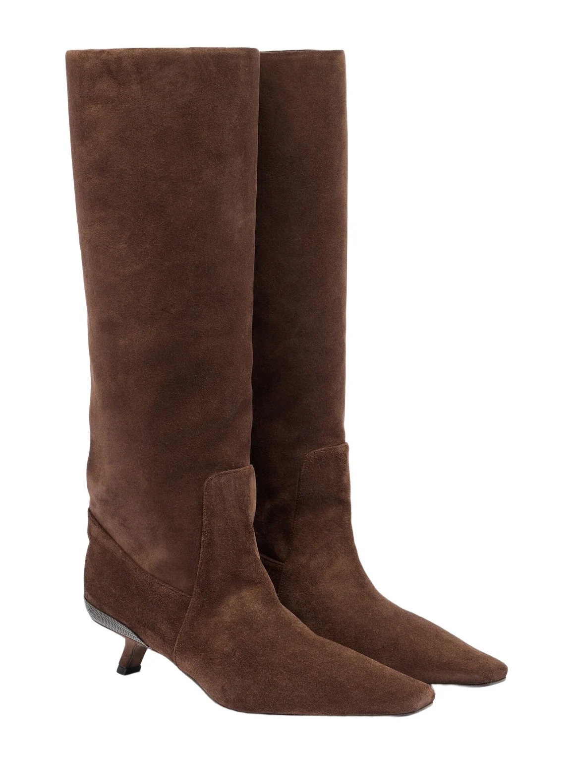 Brunello Cucinelli Monili suede knee-high boots