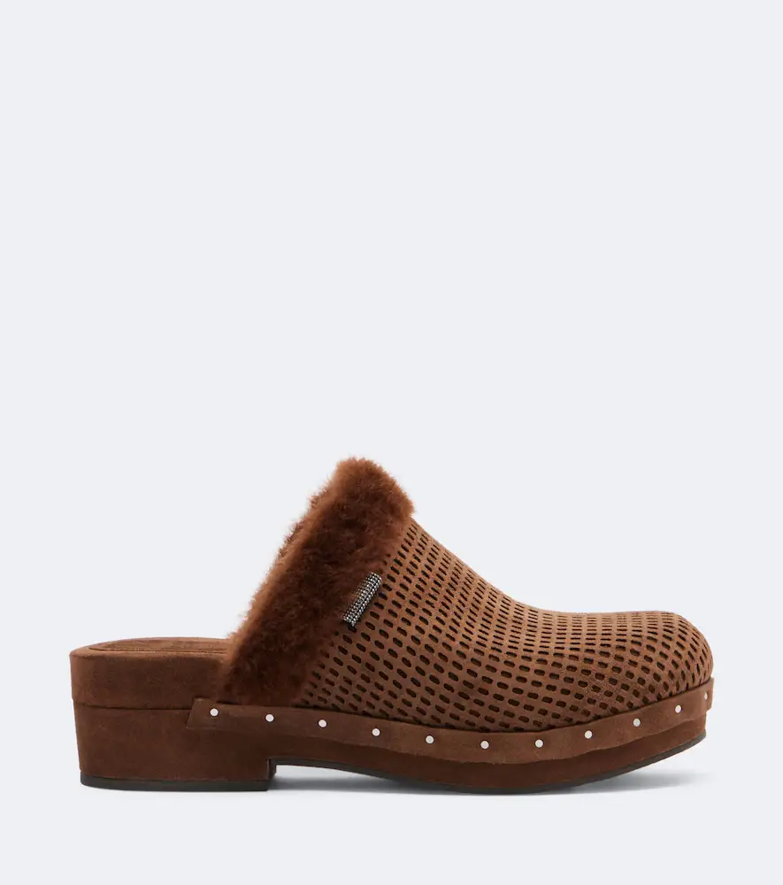 Brunello Cucinelli Monili suede clogs | Thumbnail 4
