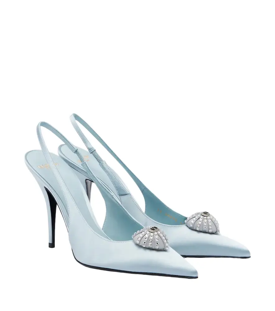 Valentino Garavani Caur Royal satin slingback pumps | Image 1 Valentino Garavani Caur Royal satin slingback pumps | Image 1