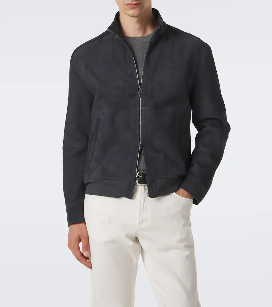Canali Suede bomber jacket | Thumbnail 3 Canali Suede bomber jacket | Thumbnail 3