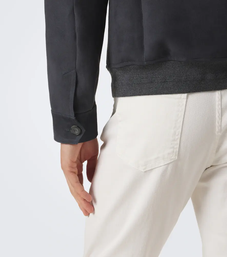 Canali Suede bomber jacket | Thumbnail 4 Canali Suede bomber jacket | Thumbnail 4
